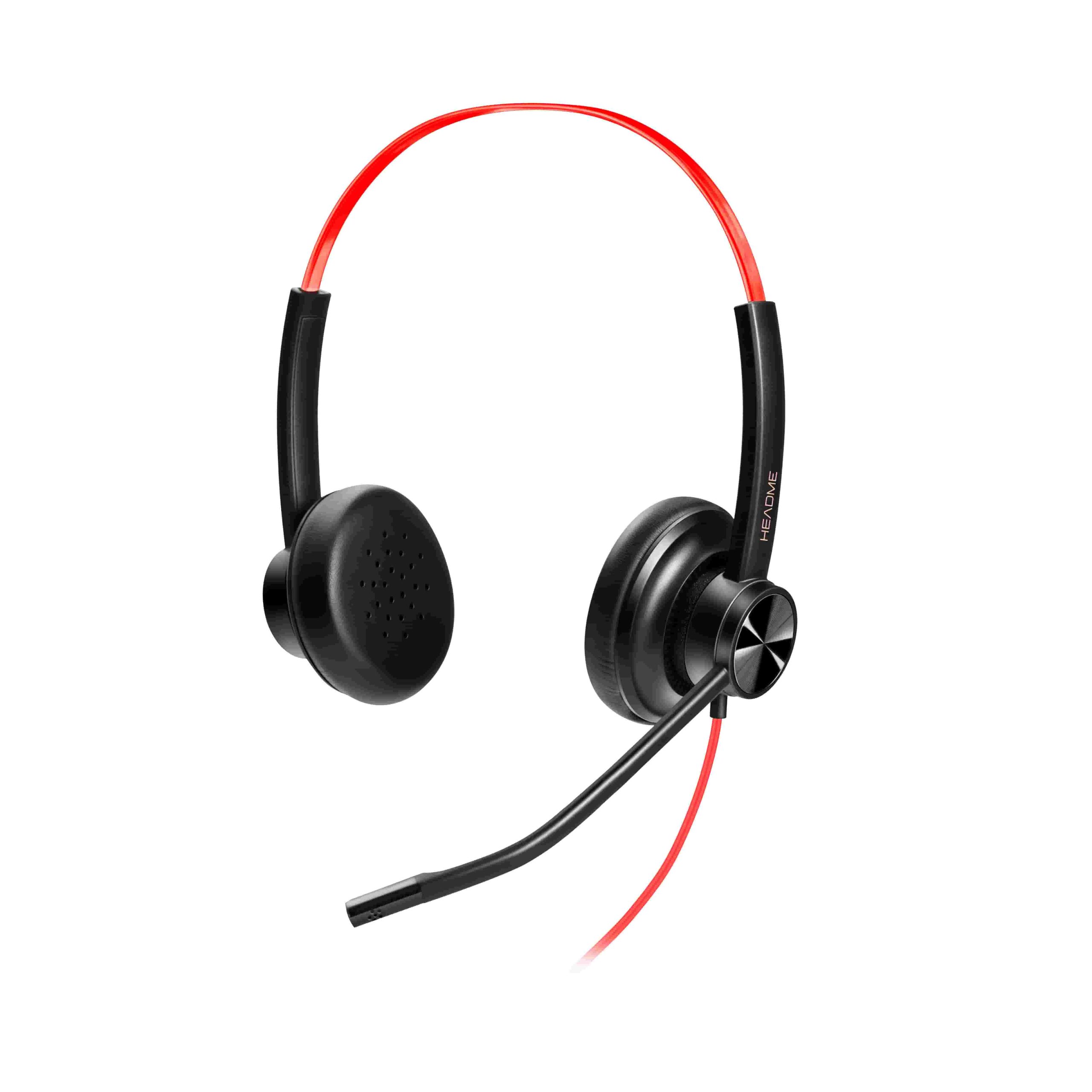 هدست دو گوش مخصوص تماس تلفنی USB HEADME NT002U